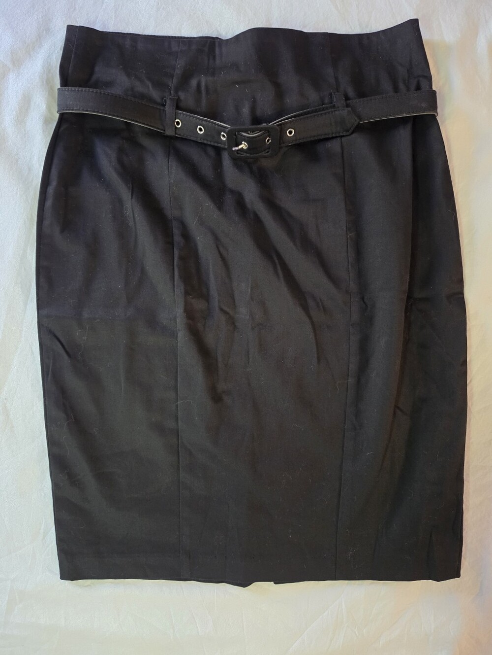 HAVE High Waisted Belted Pencil Skirt Black Grommet Corset Waist Large